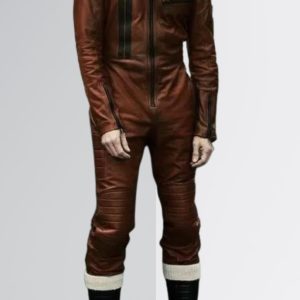 Brown Leather Jumpsuit