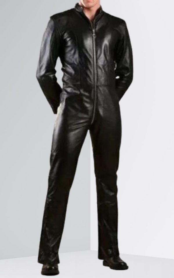 Genuine Leather Bodysuit Jumpsuit