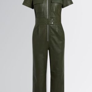 Green Leather Jumpsuits