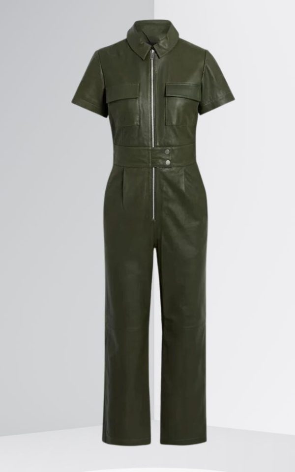 Green Leather Jumpsuits