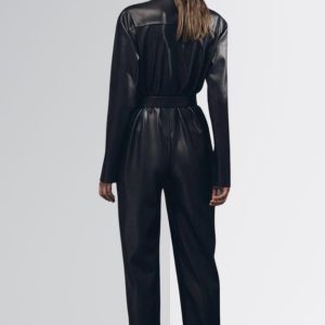Leather Jumpsuit Womens