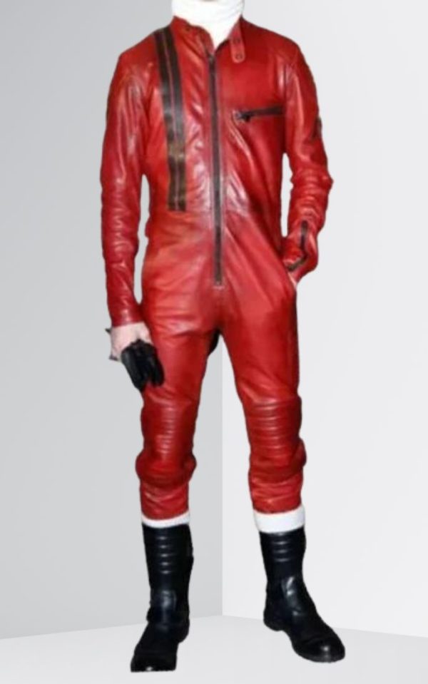 Red Leather Jumpsuit