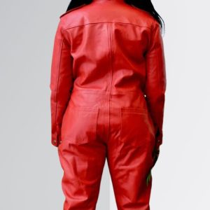 Red Leather Jumpsuit Women