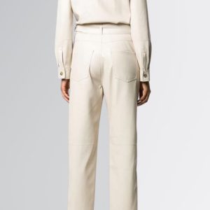 White Leather Jumpsuit Womens sale
