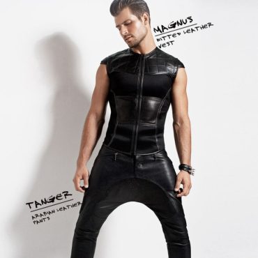 leather overalls mens